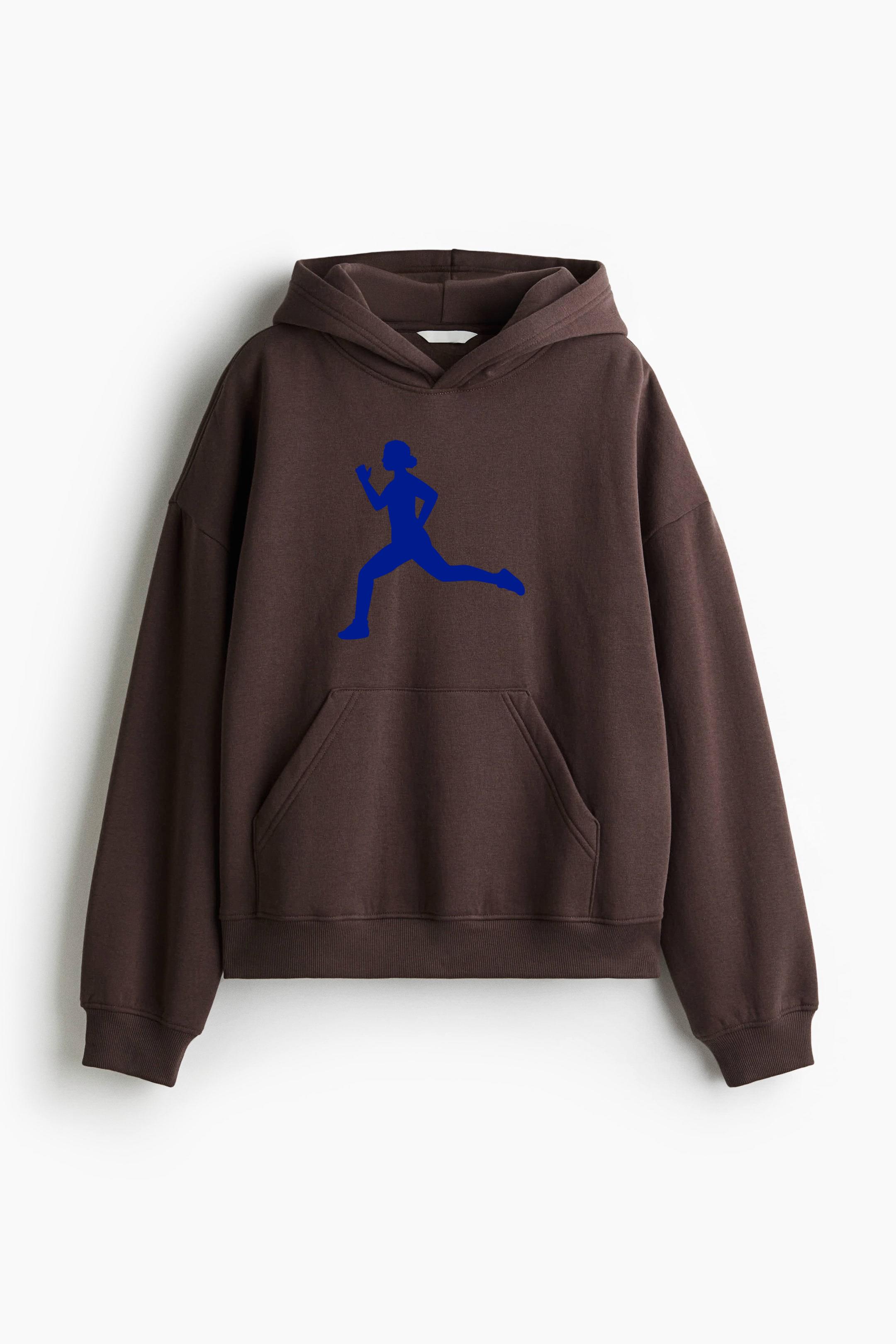 Girl Silhouette Running Classic Unisex Hoodie