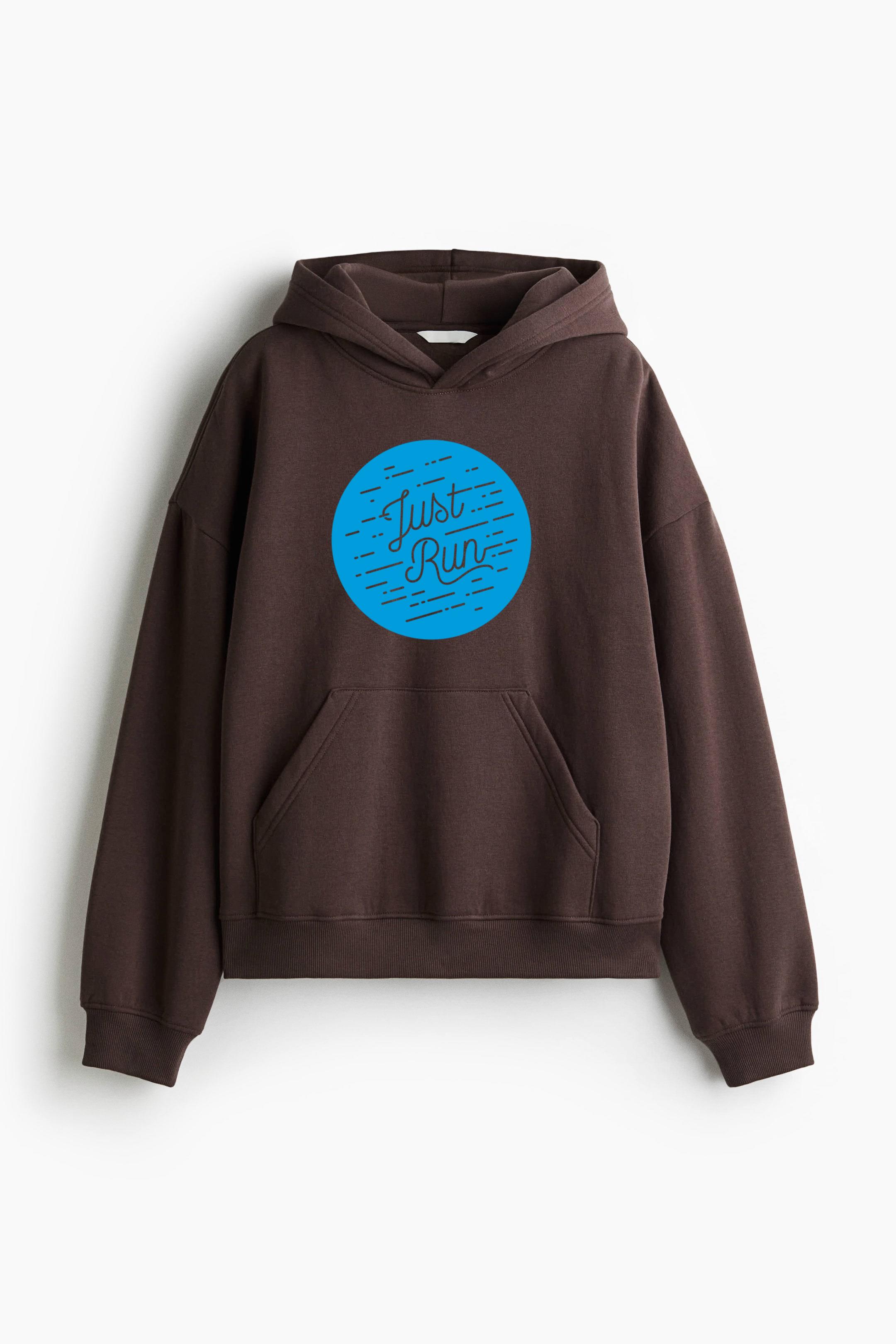 Just Run Cut Out Badge Classic Unisex Hoodie