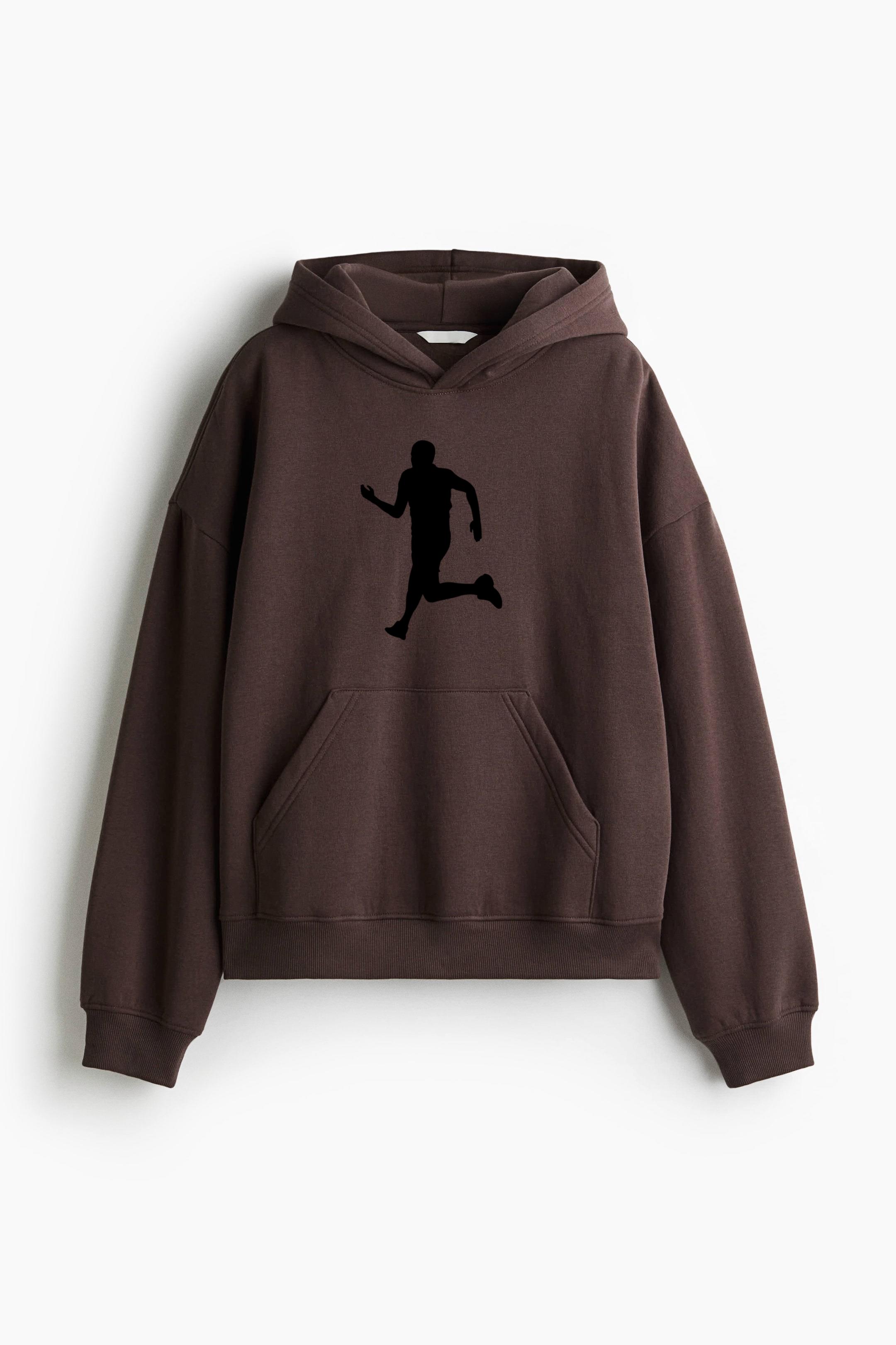 Male Marathon Runner Silhouette Classic Unisex Hoodie