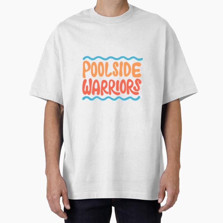 Poolside Warriors Colorful Design Poolside Oversized T-Shirt 