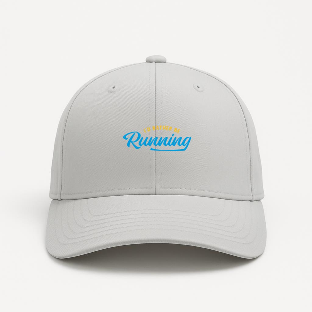 Rather Be Running Lettering Badge Cotton Twill Cap 