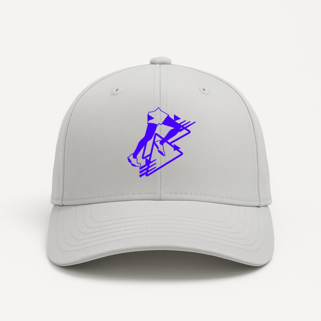 Running Legs And Shapes Filled Stroke Cotton Twill Cap 