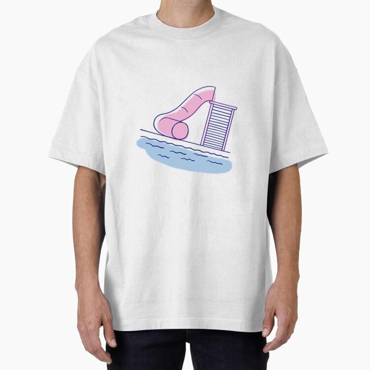 Slide And Swimming Pool Slide Oversized T-Shirt 