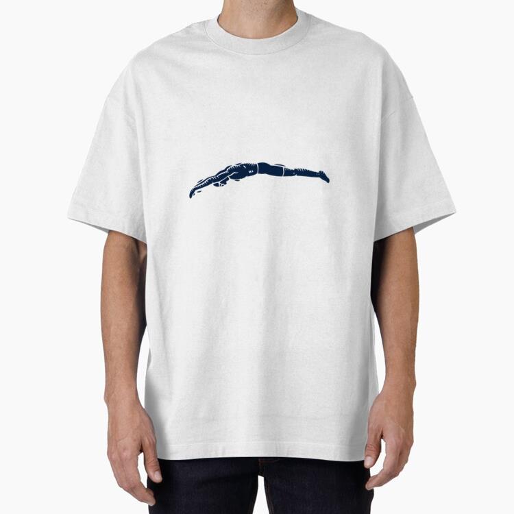 Swimmer Diving In The Pool Oversized T-Shirt 