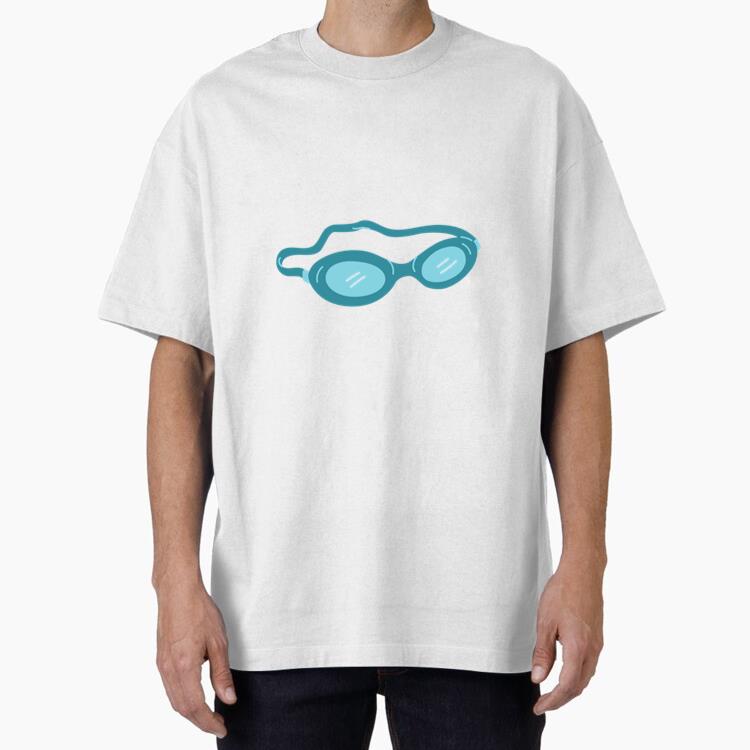 Swimming Flat Goggles Swimming Oversized T-Shirt 