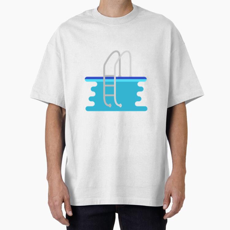 Swimming Pool Ladder Flat Swimming Oversized T-Shirt 