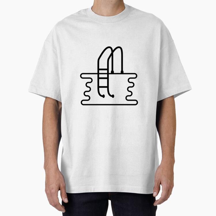 Swimming Pool Ladder Stroke Swimming Oversized T-Shirt 