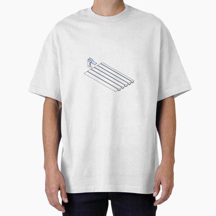 Swimming Pool Tracks Isometric Swimming Oversized T-Shirt 