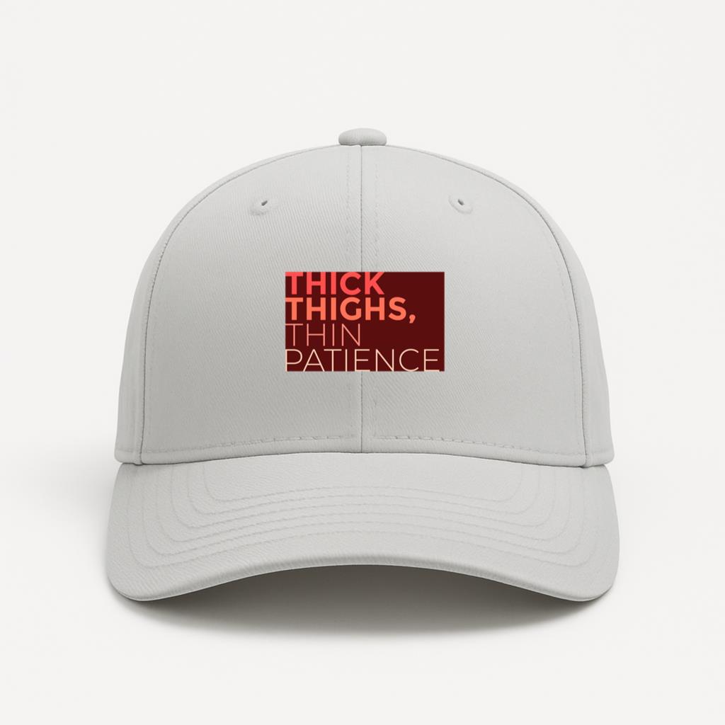 Thick Thighs Marathon Quote Cotton Twill Cap 