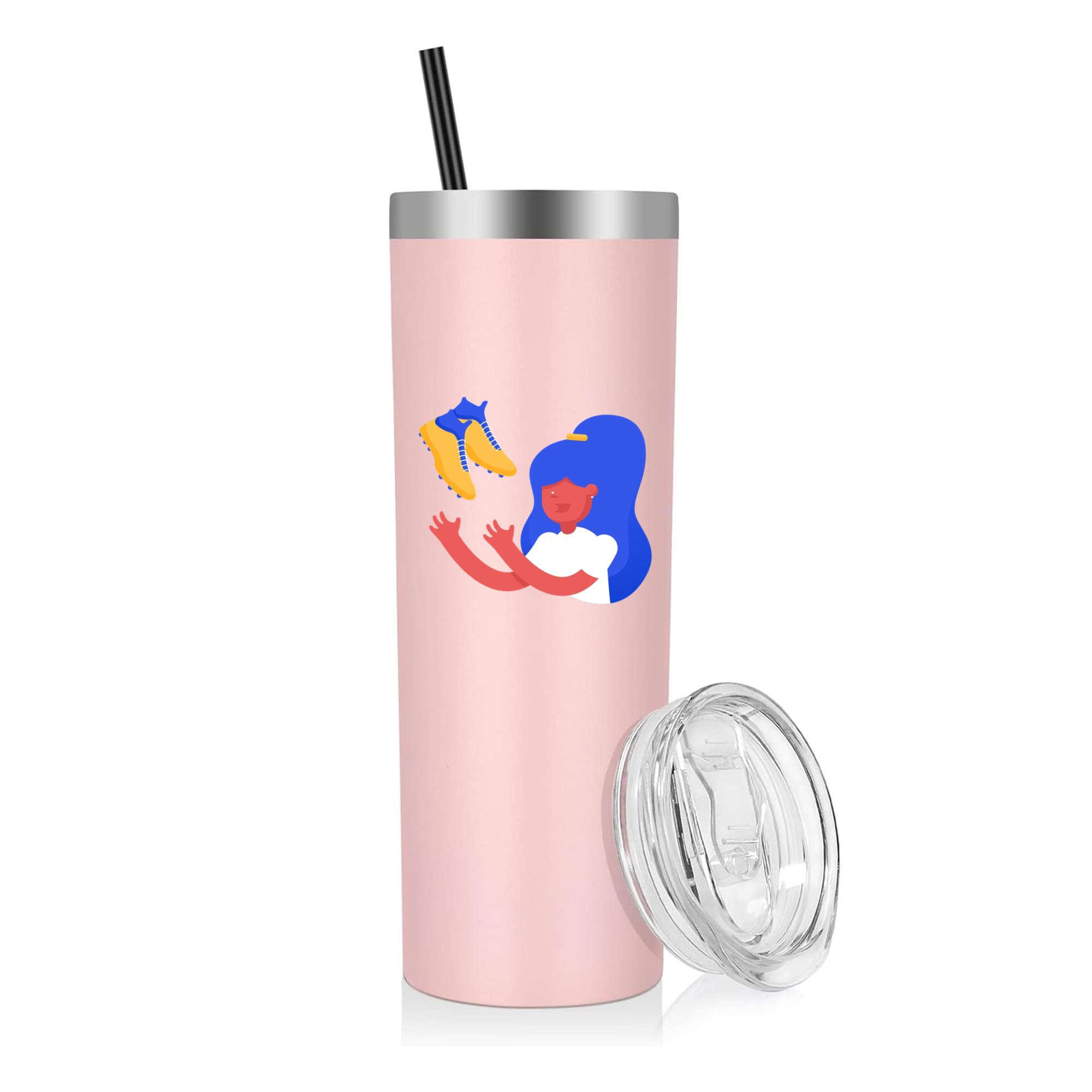 Woman Receiving Football Boots 20oz Stainless Steel Tumbler
