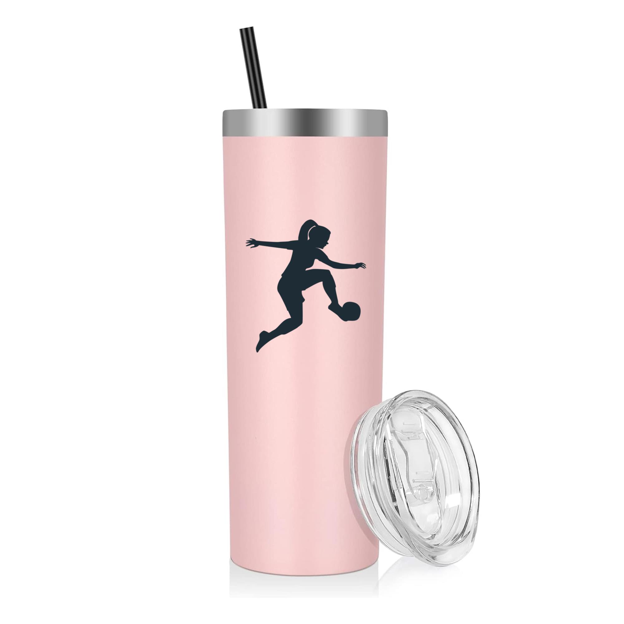 Woman Stopping High Ball Silhouette 20oz Stainless Steel Tumbler