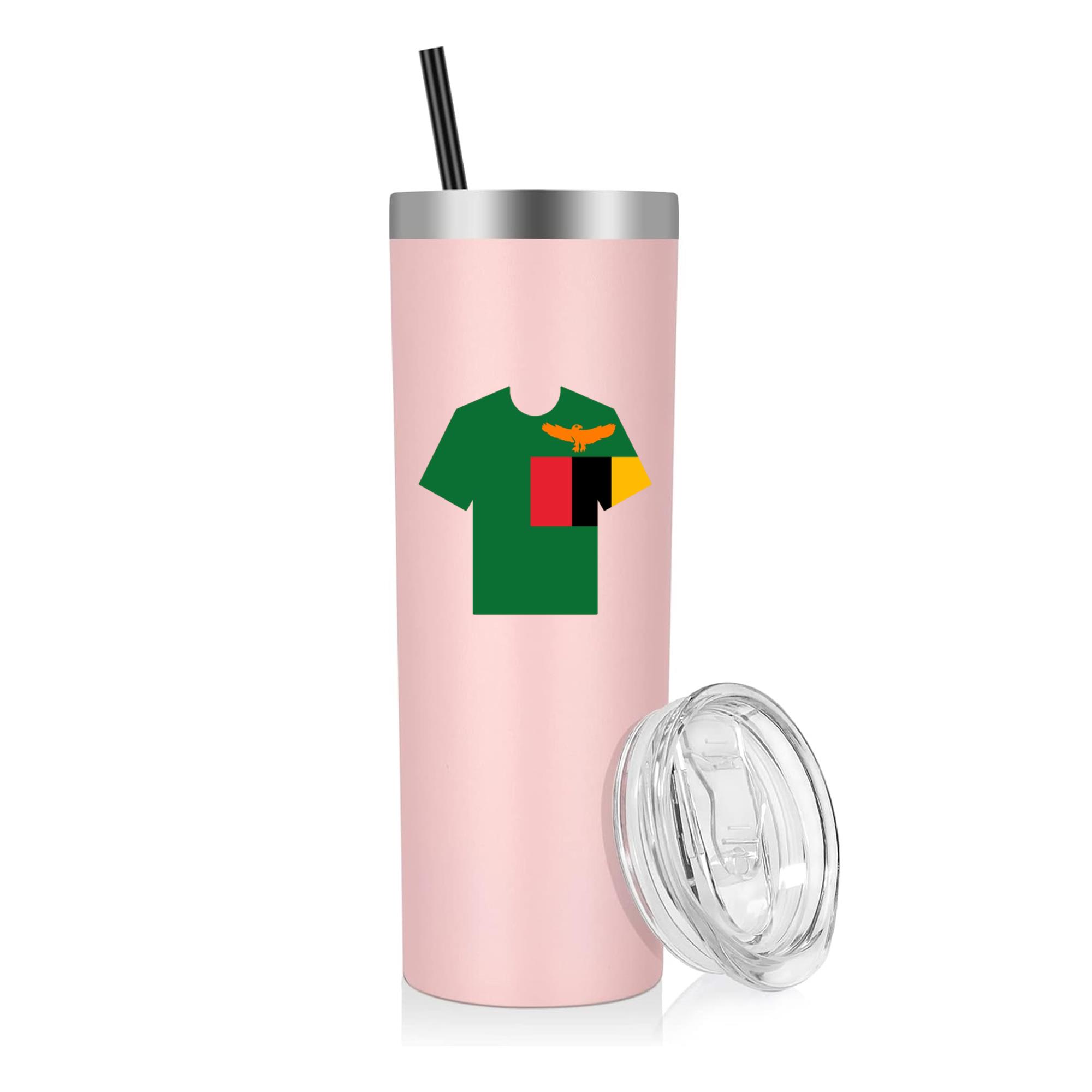 Zambia Soccer Jersey 20oz Stainless Steel Tumbler